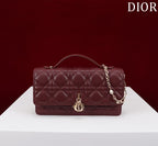my cd mini 21 burgundy lambskin