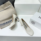LW TOY PUMP 95 WHITE CALFSKIN