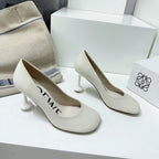 LW TOY PUMP 95 WHITE CALFSKIN