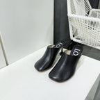 LW TOY MULE 95 BLACK CALFSKIN