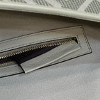 BAGUETTE WITH FF MOTIF 27 IN BITTER JACQUARD FABRIC GOLD HARDWARE