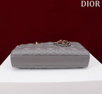 medium lady d-joy 26 grey lambskin