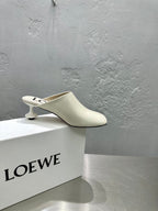 LW TOY MULE 55 WHITE CALFSKIN