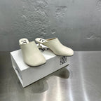 LW TOY MULE 55 WHITE CALFSKIN