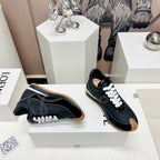 FLOW RUNNER SNEAKER IN FULL BLACK SUEDE AND SHEEPSKIN