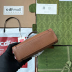 Gucci Diana Bamboo Mini Tote Bag Brown Lambskin 240107