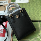 Gucci Diana Bamboo Mini Tote Bag Black Lambskin 240108
