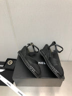MARY JANE WEDGE BLACK LAMBSKIN