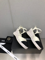 MARY JANE WEDGE WHITE LAMBSKIN