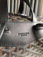 CISALPIN BACKPACK 43 IN BLACK GOYARDINE CANVAS AND CALFSKIN