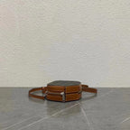 Celine Cube Box Bag Triomphe Black Brown Canvas & Calfskin