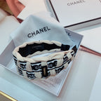 WHITE MIX BLACK FABRIC HAIRBAND 832193
