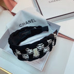 BLACK MIX WHITE FABRIC HAIRBAND 832194
