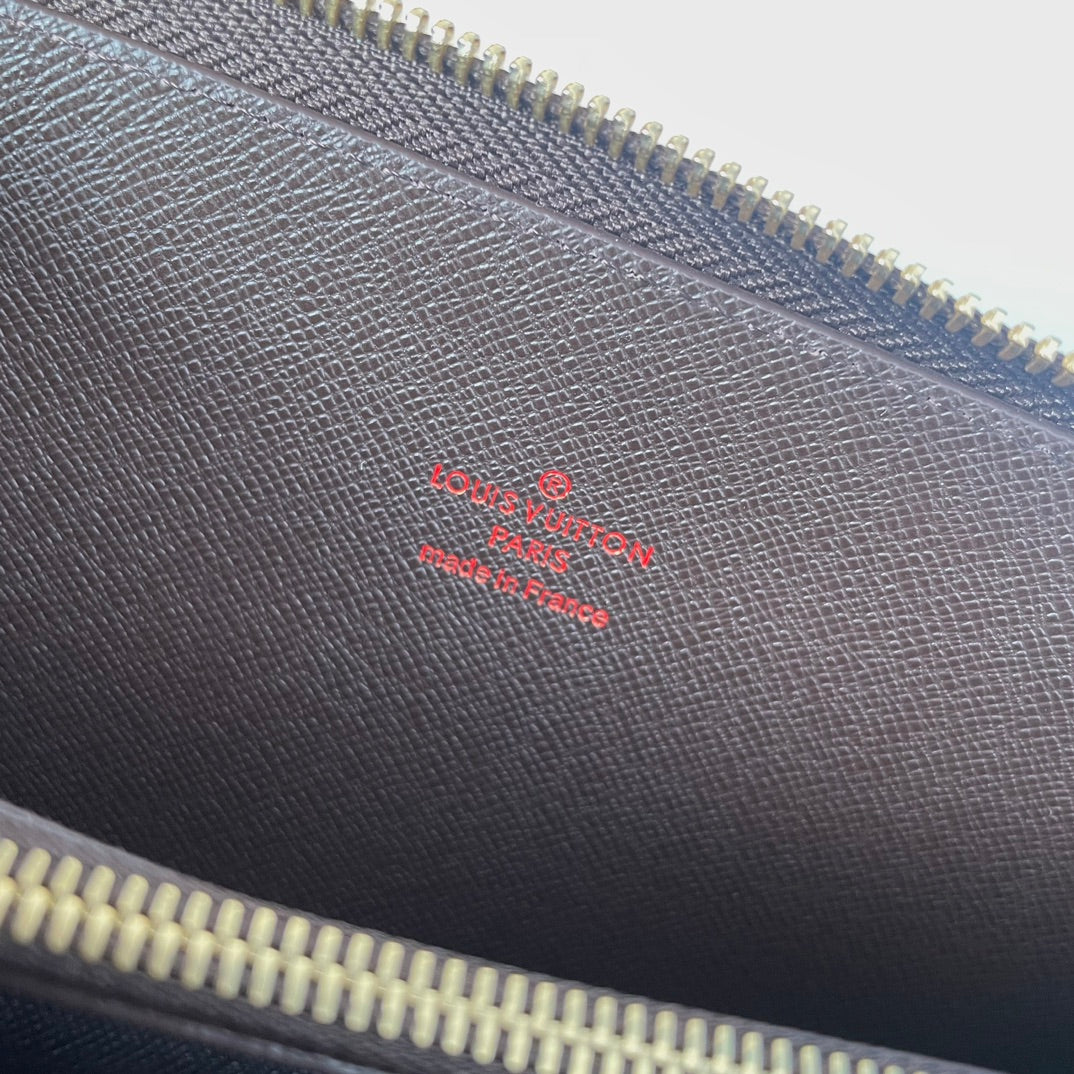 LV Double Zippy XL Wallet Damier Ebene Canvas 221552