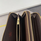 LV Double Zippy XL Wallet Damier Ebene Canvas 221552