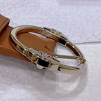 CL LARGE 35MM TWIN TRIOMPHE BELT IN BRONZE BROWN CALFSKIN SILVER HARDWARE