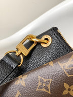 LV Opéra Handbag 36cm Brown Black Monogram Canvas & Cowhide GHW