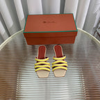 LP SPRIGHTLY CHARMS FLAT SANDAL LEMON CALFSKIN