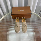 LP SUMMER WALK TASSELS LOAFERS KHAKI SUEDE