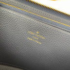 LV M61864 Zippy Wallet Blue Monogram Empreinte Leather 221616