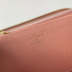 LV M61864 Zippy Wallet Pink Monogram Empreinte Leather 221617