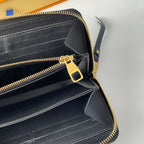LV M61864 Zippy Wallet Black Monogram Empreinte Leather 221618