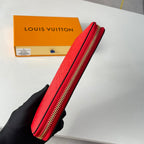 LV M61865 Zippy Wallet Red Monogram Empreinte Leather 221619