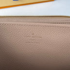 LV M60571 Zippy Wallet Tourterelle Monogram Empreinte Leather 221620