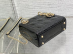 mini lady 17 black patent calfskin
