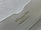MEDIUM CD BOBBY 22CM WHITE CALFSKIN GOLD HARDWARE