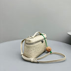 EXTRA POCKET L19 IN BISQUE BEIGE OSTRICH LEATHER