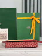 MONTE-CARLO PM CLUTCH 25 IN CLASSIC RED GOYARDINE CANVAS