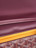 MONTE-CARLO PM CLUTCH 25 IN WINE RED GOYARDINE CANVAS