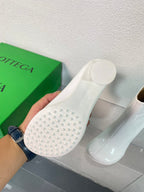 ATOMIC ANKLE BOOT IN WHITE CALFSKIN 75 MM