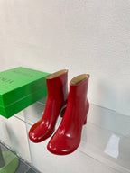 ATOMIC ANKLE BOOT IN RUBY RED CALFSKIN 75 MM
