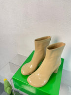 ATOMIC ANKLE BOOT IN KHAKI TAN CALFSKIN 75 MM