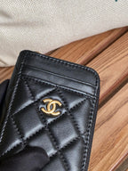 CC 22A Zippy Coin Purse Black Sheepskin GHW 223920