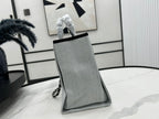 CC DEAUVILLE LARGE 38 TOTE BAG IN LIGHT GREY CANVAS WITH BLACK LOGO