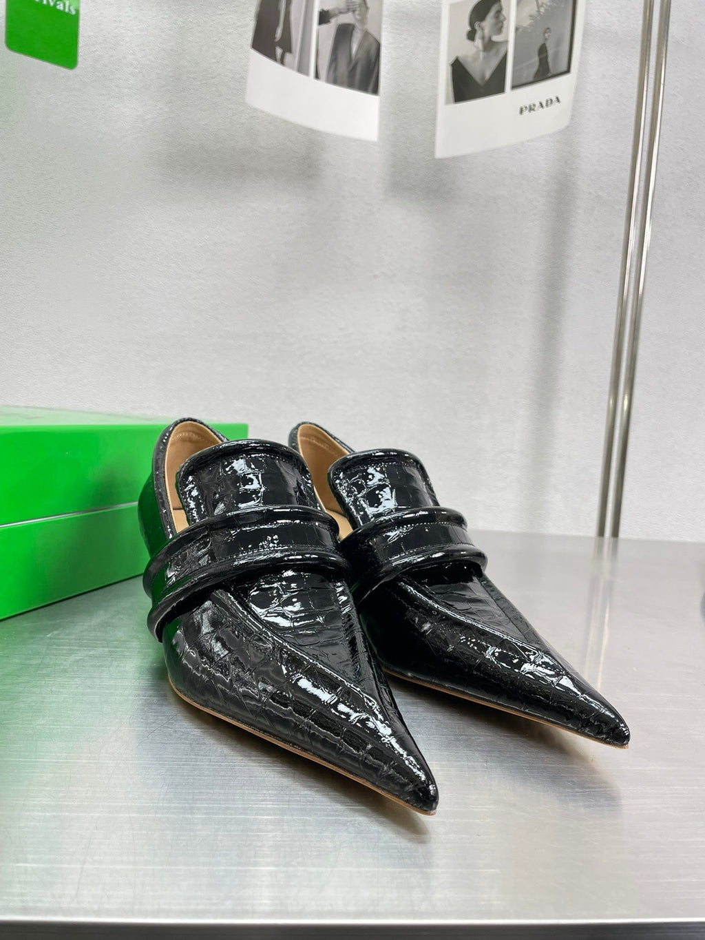 HIGH PUMP 35 MM IN BLACK PATENT CALFSKIN