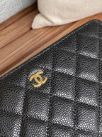 CC Zippy Long Wallet 19.5cm Black Caviar GHW 223945