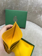 SAINT-SULPICE CARD WALLET 10 IN YELLOW GOYARDINE CANVAS AND CALFSKIN