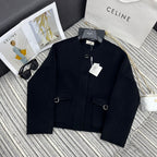 HERMES 25S SHORT REVERSIBLE CASHMERE COAT 254