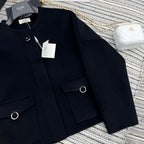 HERMES 25S SHORT REVERSIBLE CASHMERE COAT 254