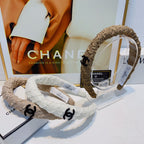 TAN BEIGE WRINKLED FABRIC HAIRBAND 925629