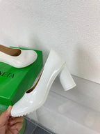 ATOMIC HIGH PUMP 9 CM IN WHITE CALFSKIN