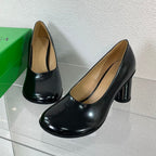 ATOMIC HIGH PUMP 9 CM IN BLACK CALFSKIN