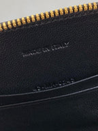 SIGNATURE 18 OVAL BAG IN BLACK CALFSKIN