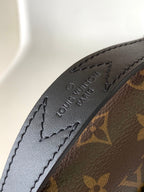 LV S Lock Sling Bag 21cm Brown Green Monogram Macassar Canvas