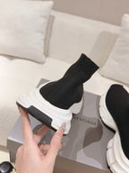 BALENCIAGA 25S SPEED TRAINER SNEAKERS 55 MM IN BLACK KNIT STYLE 5