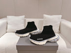 BALENCIAGA 25S SPEED TRAINER SNEAKERS 55 MM IN BLACK KNIT STYLE 4